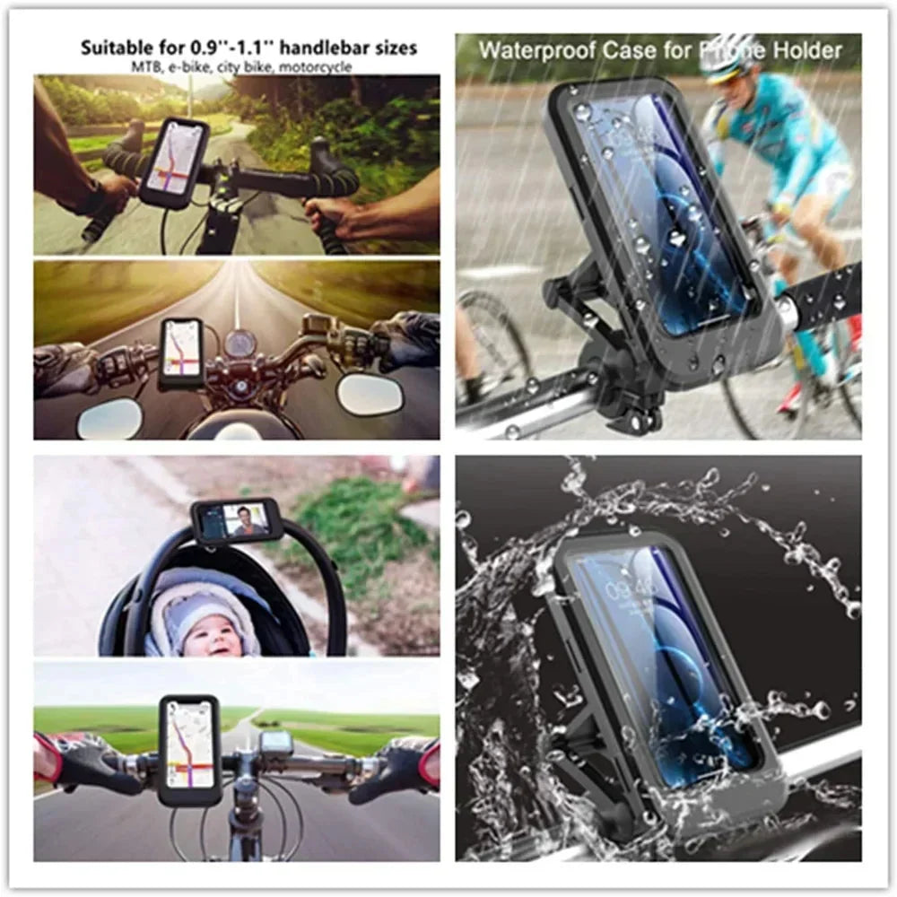 Cykel Smartphone Holder | Vandtæt 360° Drejelig Håndsfree Tilbehør til Styr