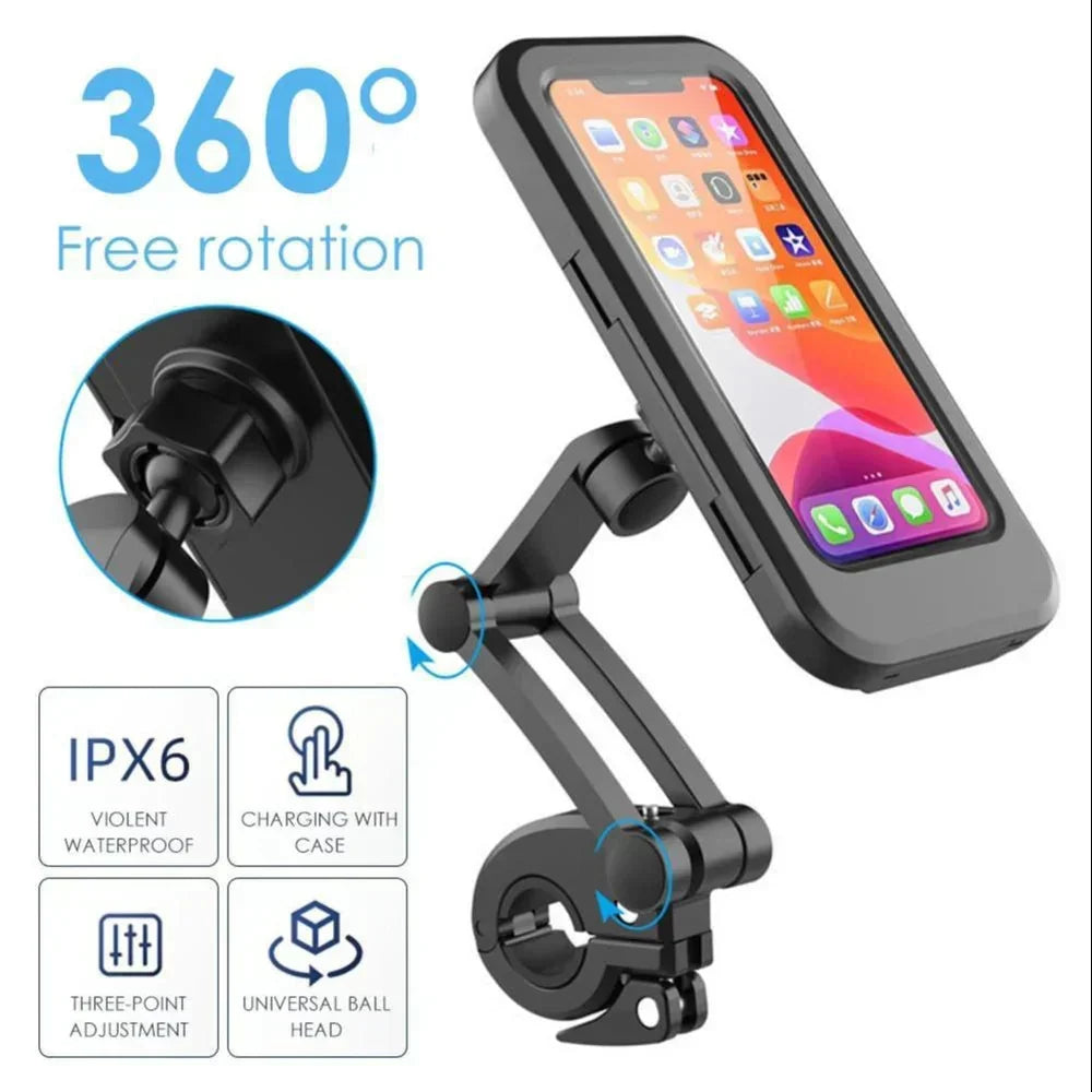 Cykel Smartphone Holder | Vandtæt 360° Drejelig Håndsfree Tilbehør til Styr