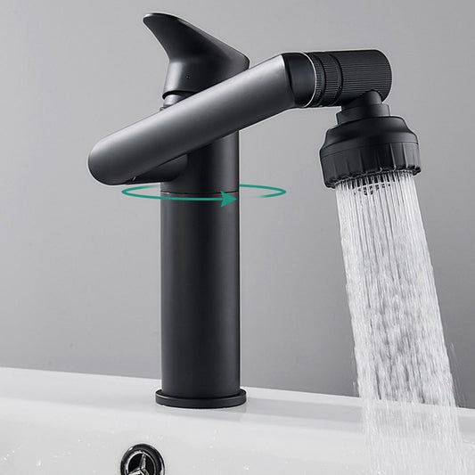 Elegant svart kran med 360° flexibilitet och komfort
