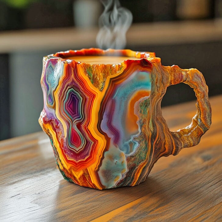 Lyxig GemKopp | Handgjord kaffe- och temugg med gnistrande design