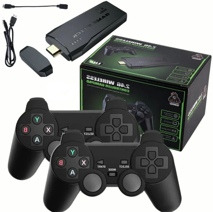 HDMI 4K Spilkonsole med 64GB og 20.000 Retro Spil samt 2 trådløse Gamepads
