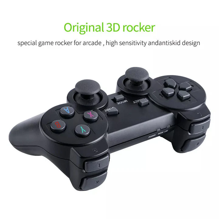 HDMI 4K Spilkonsole med 64GB og 20.000 Retro Spil samt 2 trådløse Gamepads