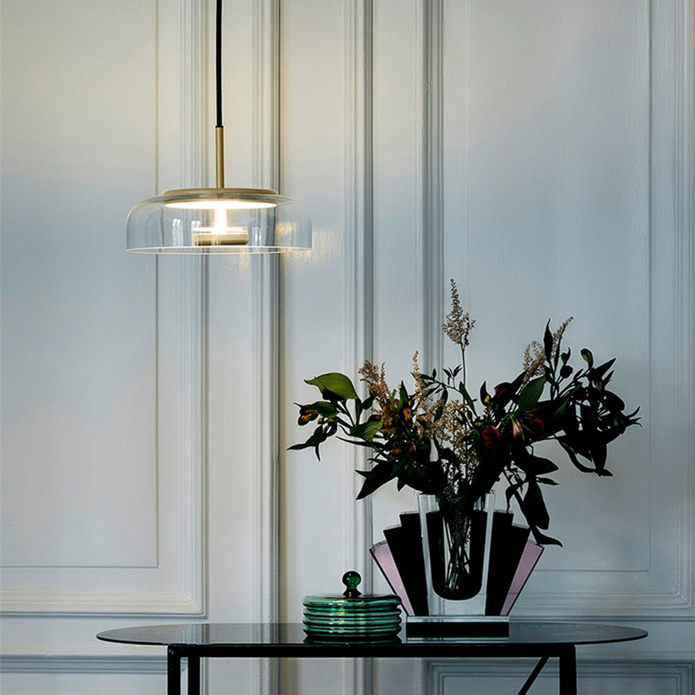 Stilren Glaspendel med Justerbar Höjd & LED-Kompatibilitet