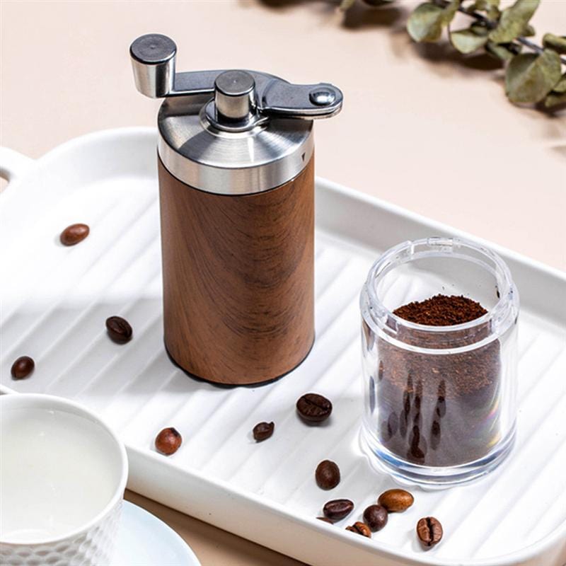 KaffeKlar - Bärbar manuell kaffekvarn med hopfällbart handtag