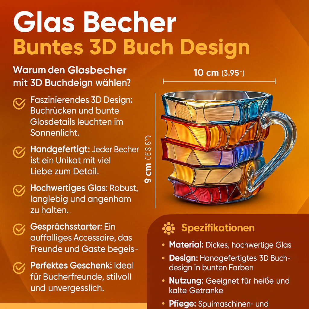 Kreativ 3D-Bokmugg i Resin – Perfekt för Bokälskare