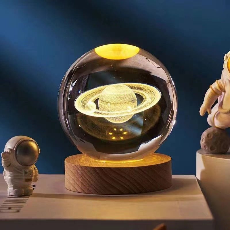 3D Krystallampe med Magisk LED-belysning til Hjemmet