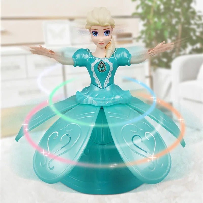 Elektrisk prinsessflicka med ljus och musik – FrostyBallet dansleksak