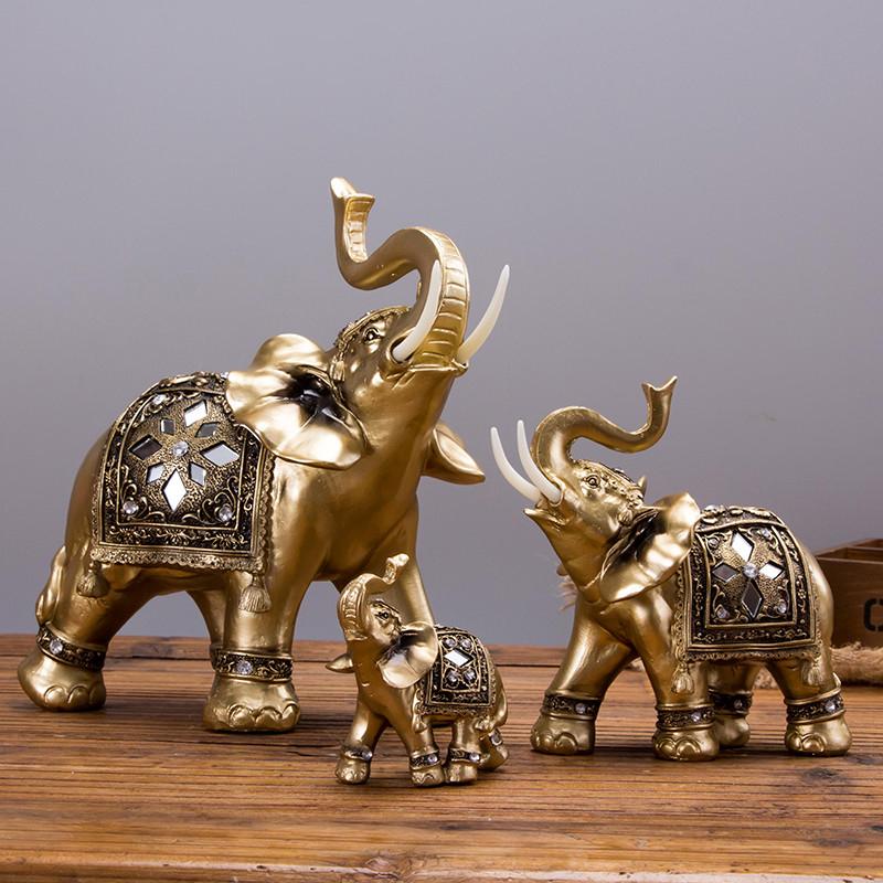 Elegant Elefantfigur i Guld