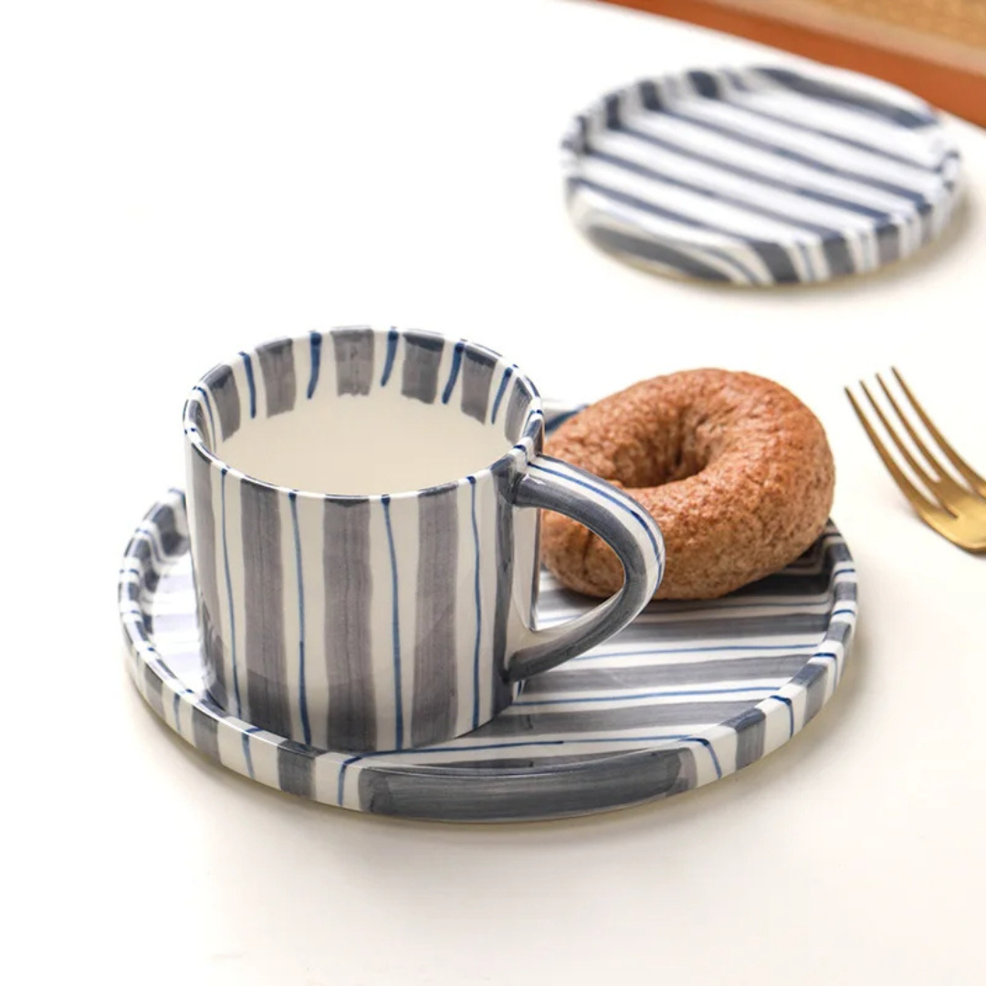 Elegante Keramisk Kaffesæt til Sofistikerede Øjeblikke