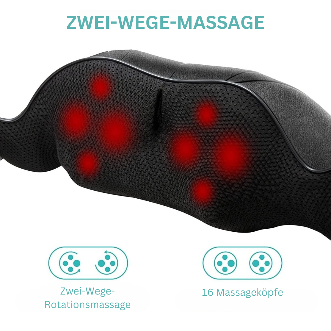 Shiatsu Massagekudde med Infraröd Värme - FlowLindring