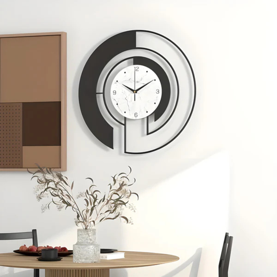 Stor Sort Moderne Vægur – Elegant Design til Dit Hjem