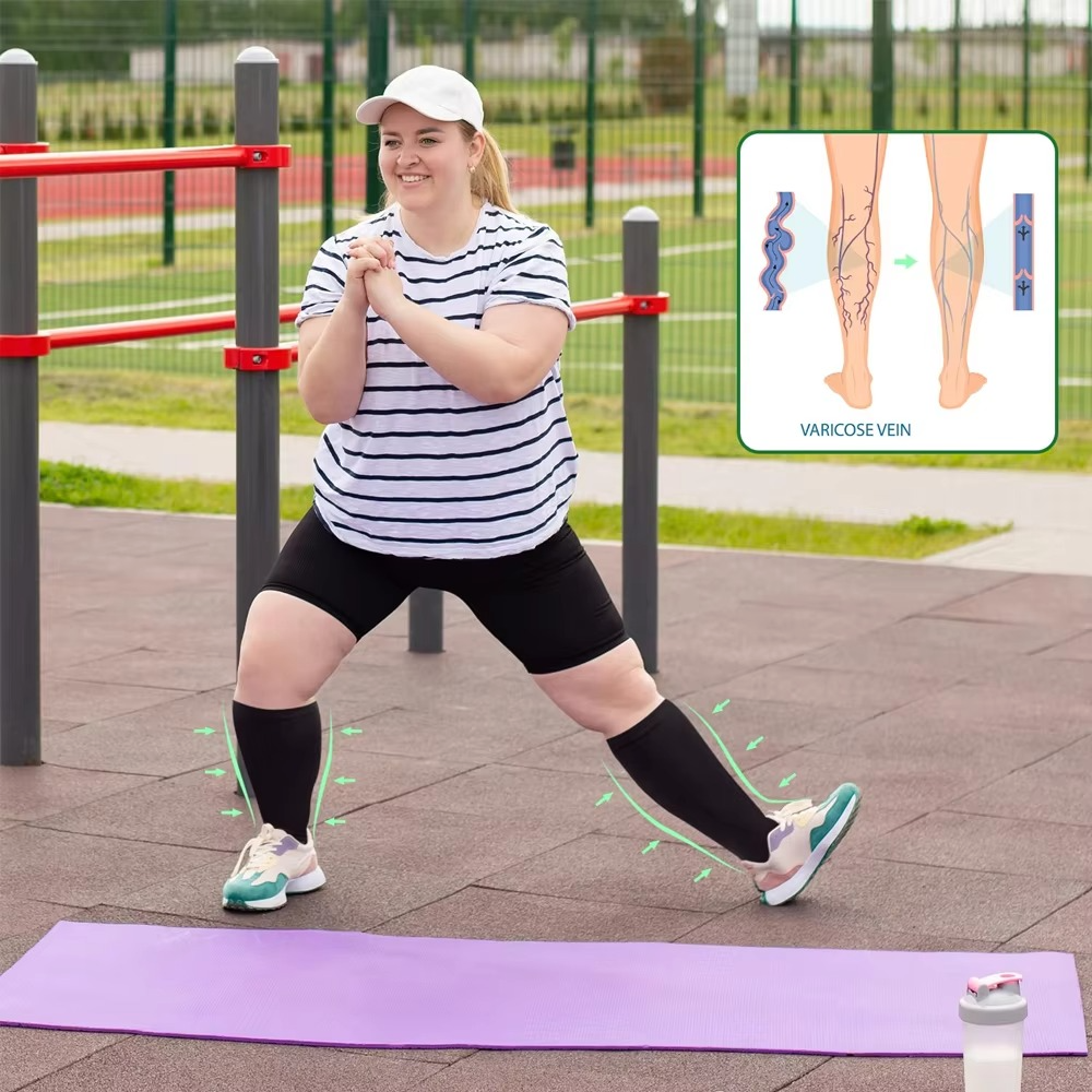 Bekväma Plus Size Kompressionsstrumpor med Optimalt Stöd