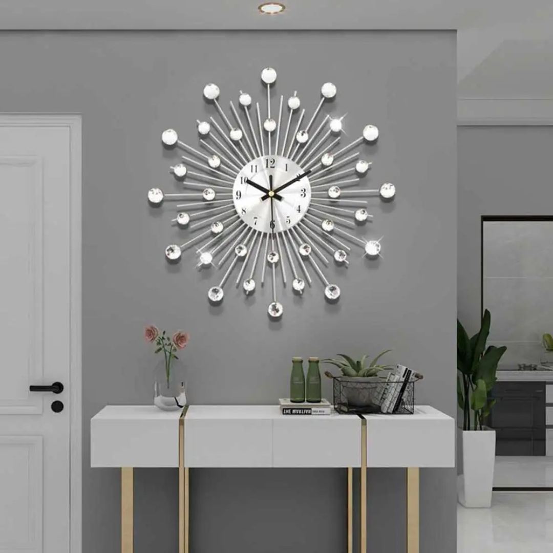 Stilren Vægur 36 cm – Lydløst Design til Moderne Hjem