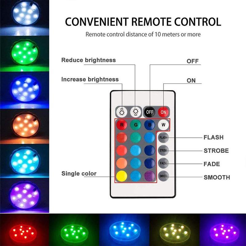 Fjärrkontroll för vattentät magnetisk sug-LED-lampa