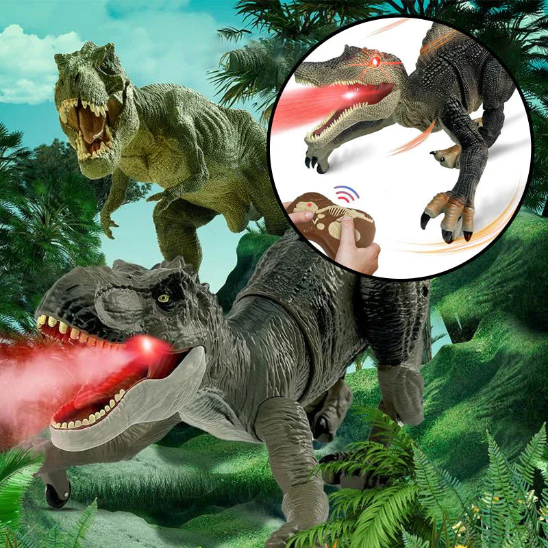 Fjärrstyrd dinosaurie med dimfunktion