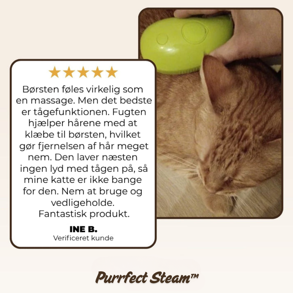 Kattebørste med Dampfunktion – Ultimativ Pleje og Velvære