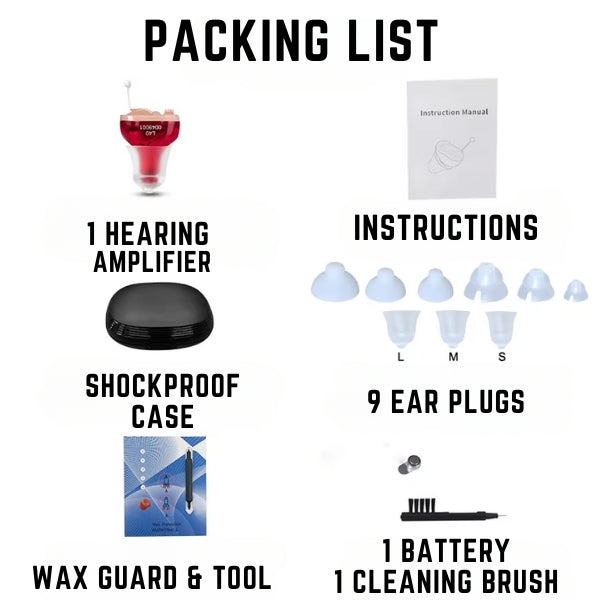 In-Ear Genopladelige Høreapparater med Klar Lyd, Langtidsholdbar Batteri og Behagelig Pasform til Daglig Brug