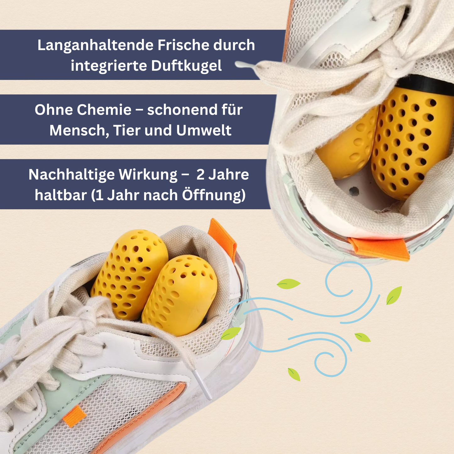 Fugtabsorberende Deokapsler til Sko - Langvarig Friskhed