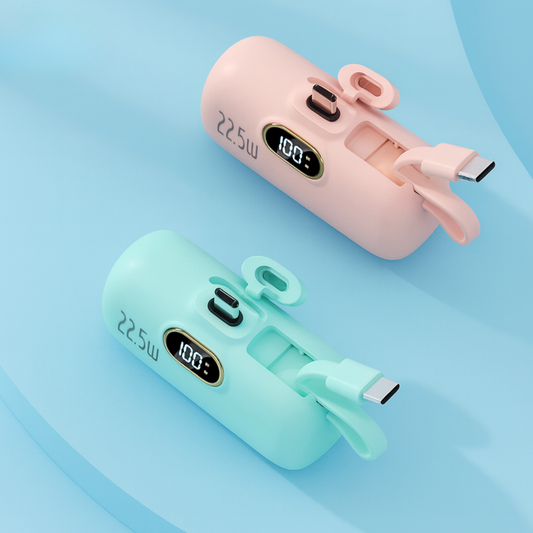 Kraftfuld 5000mAh Powerbank med 22.5W Hurtigopladning
