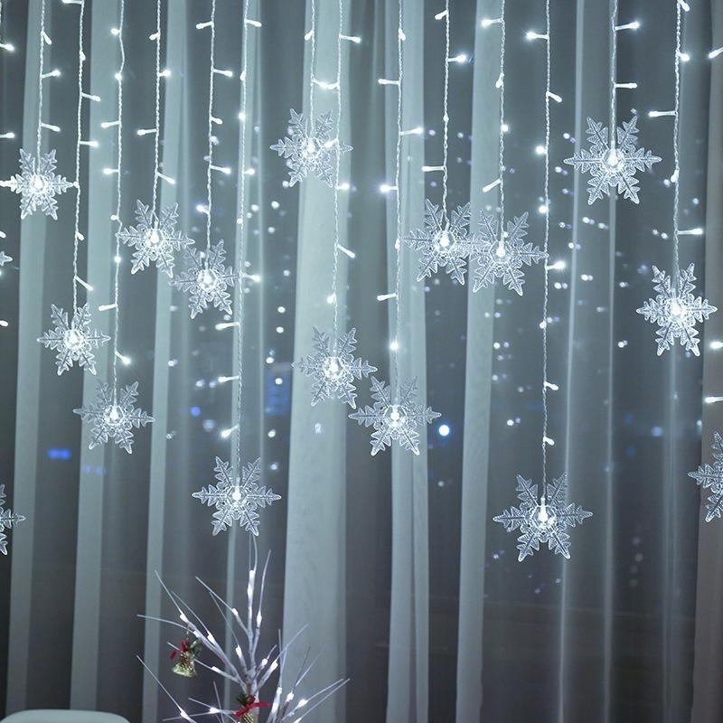 LED Ljusslinga med Snöflingor | Inomhus och Utomhus