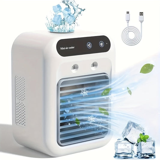 Mini bærbar aircondition – alt-i-én ventilator og luftfugter