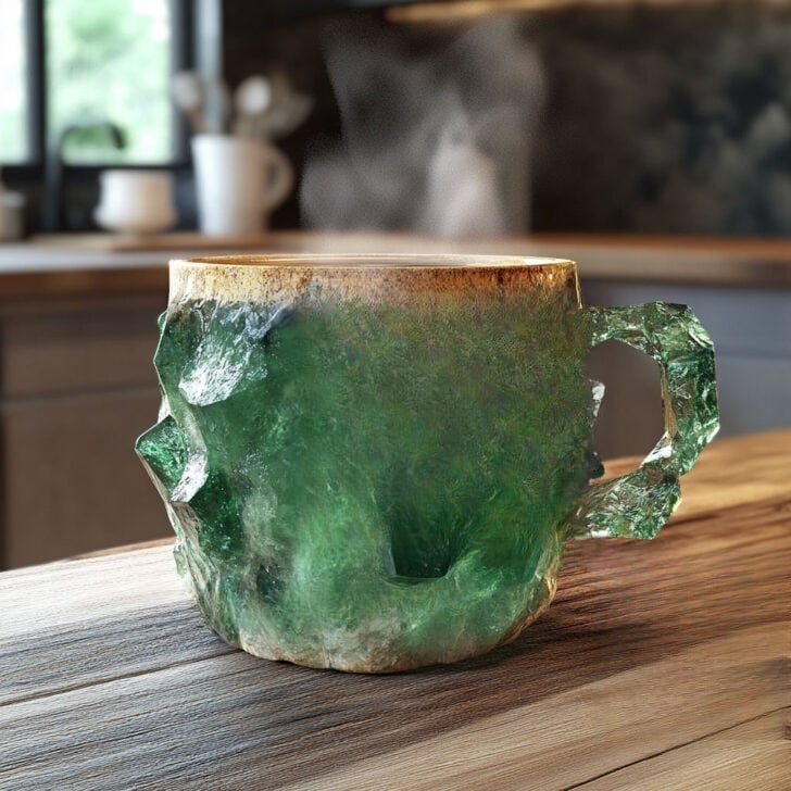 Lyxig GemKopp | Handgjord kaffe- och temugg med gnistrande design
