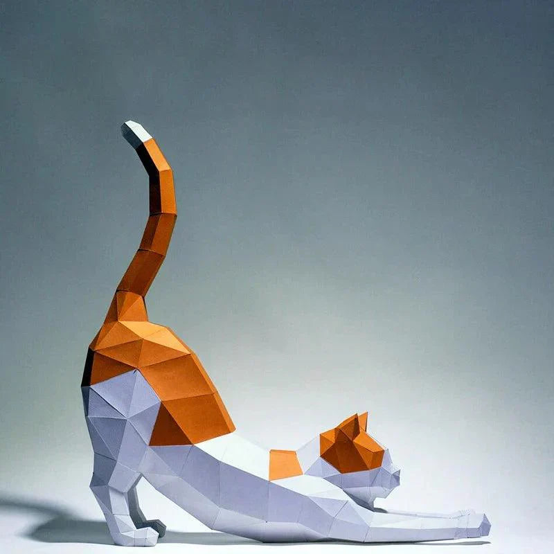 3D Papperstäckning Katt - Gör-det-själv-projekt - Mått 62 cm