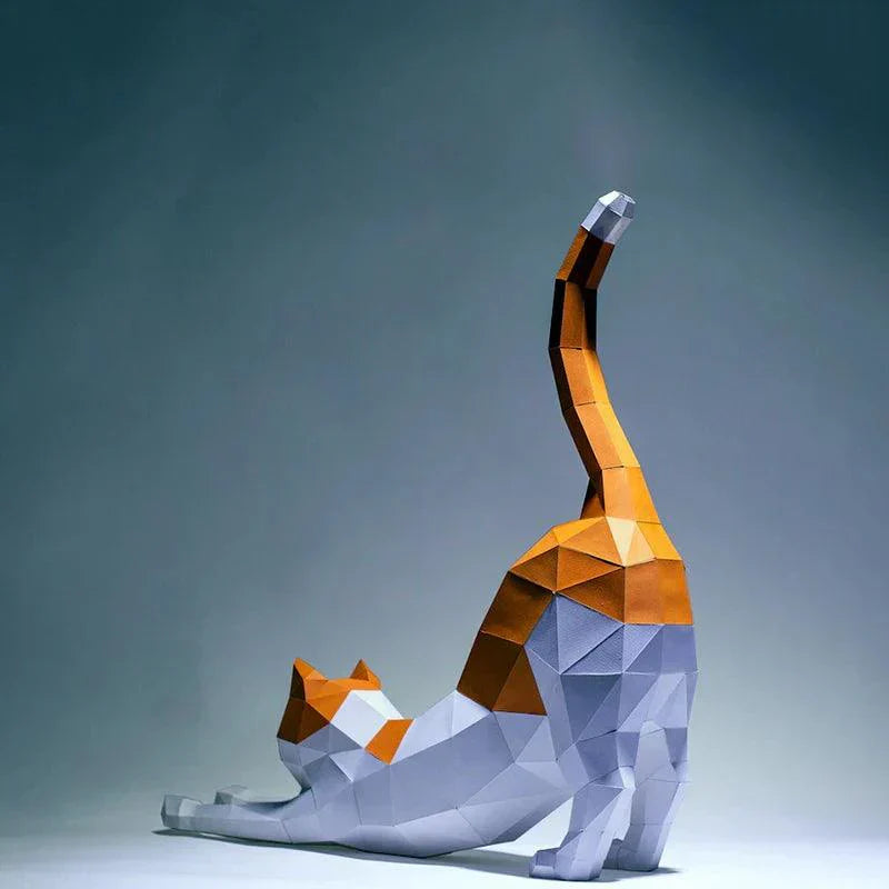 3D Papperstäckning Katt - Gör-det-själv-projekt - Mått 62 cm