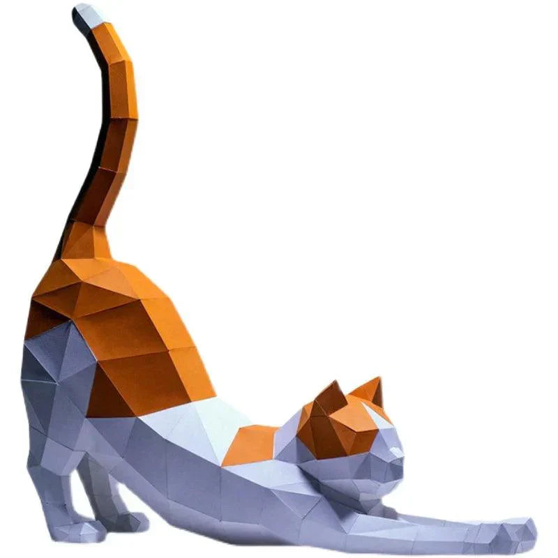 3D Papperstäckning Katt - Gör-det-själv-projekt - Mått 62 cm