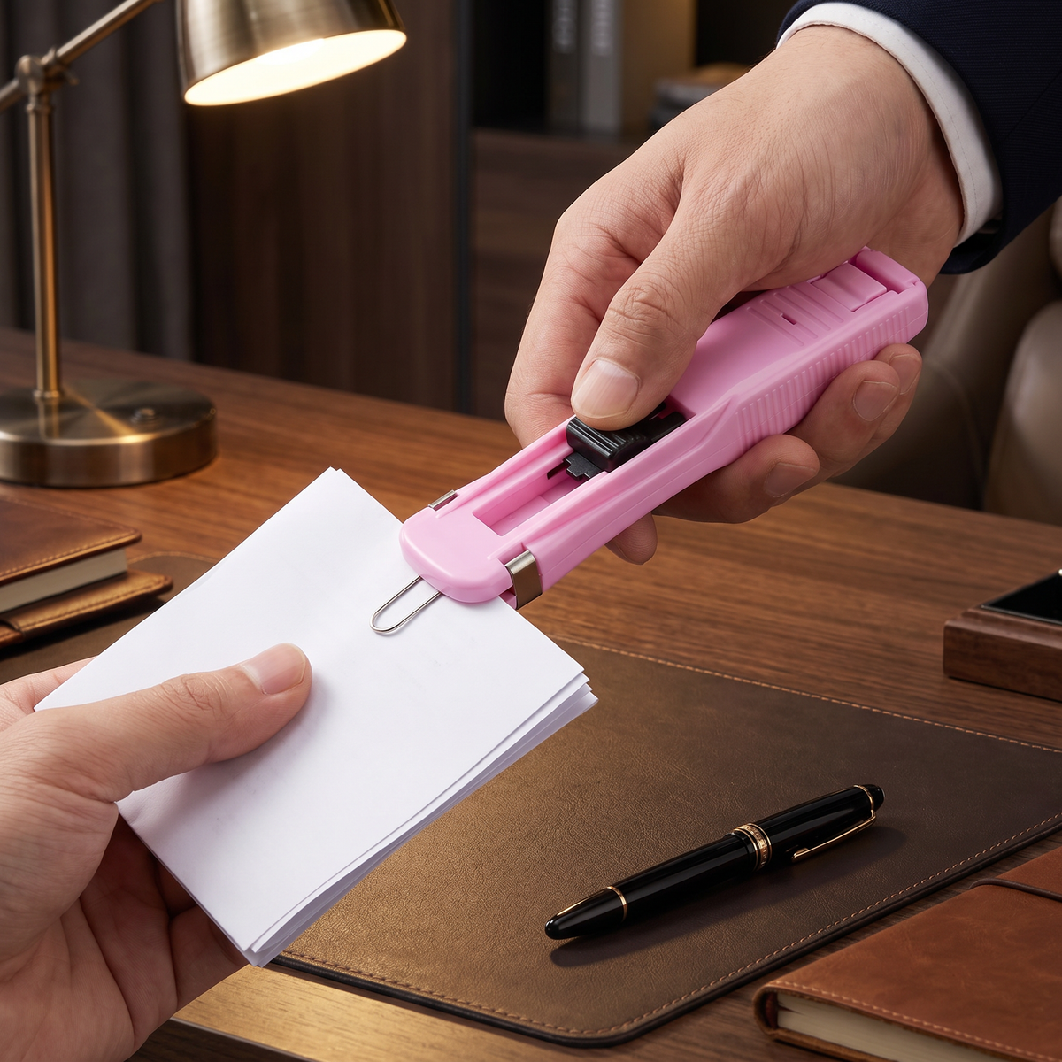Metall Dokumentklammer med Reserveklammer | Papir Clip Organizer til Kontor, Skole & Hjem | 150 Stykker Inkluderet