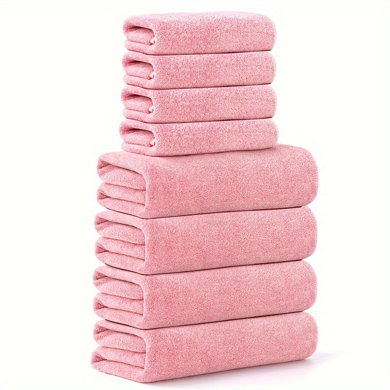 Set med 8 Lyxiga Mikrofiberhanddukar – Snabbtorkande och Absorberande