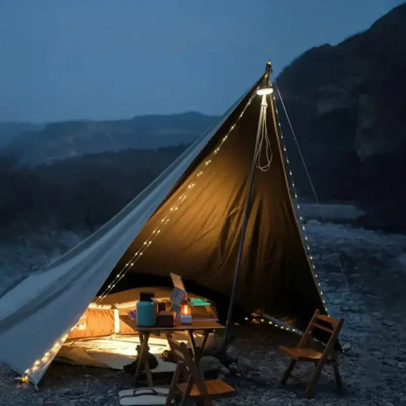4-i-1 Vikbar Campinglampa