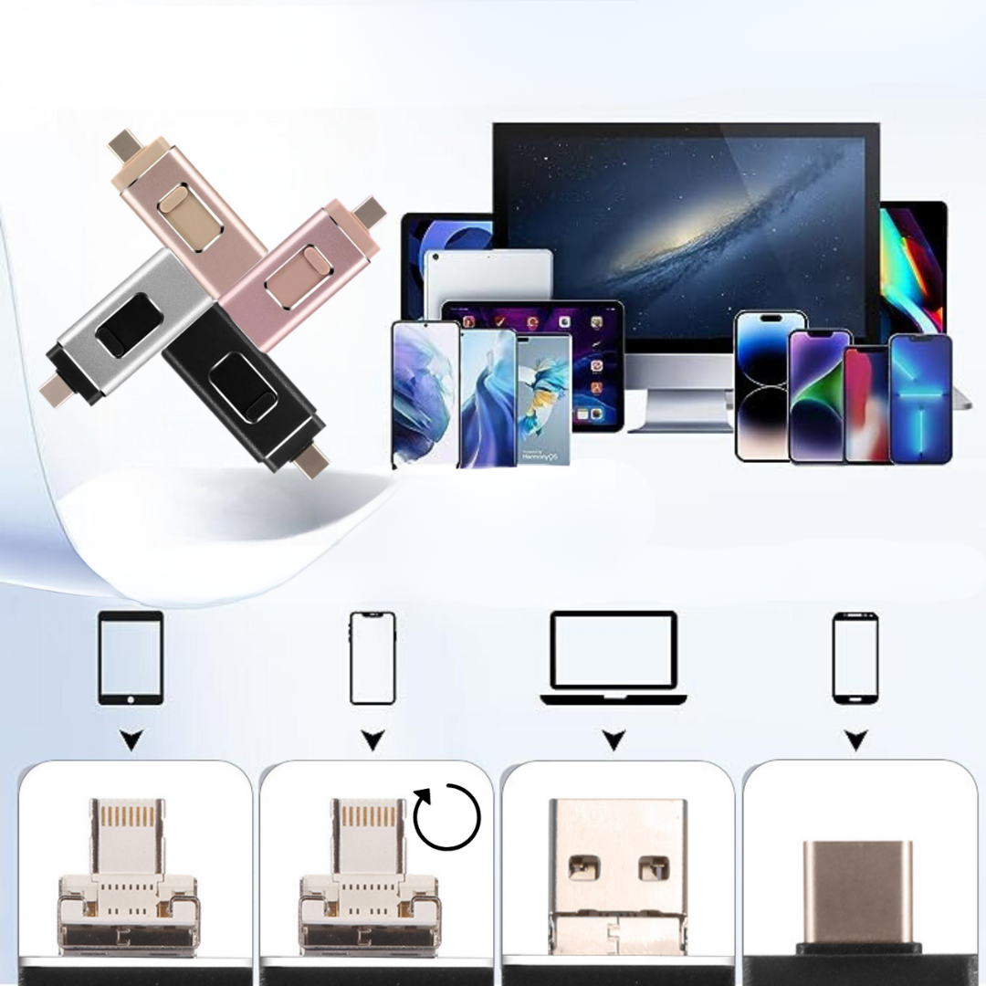 4-i-1 USB Stick: Hurtig Filoverførsel og Lagerplads