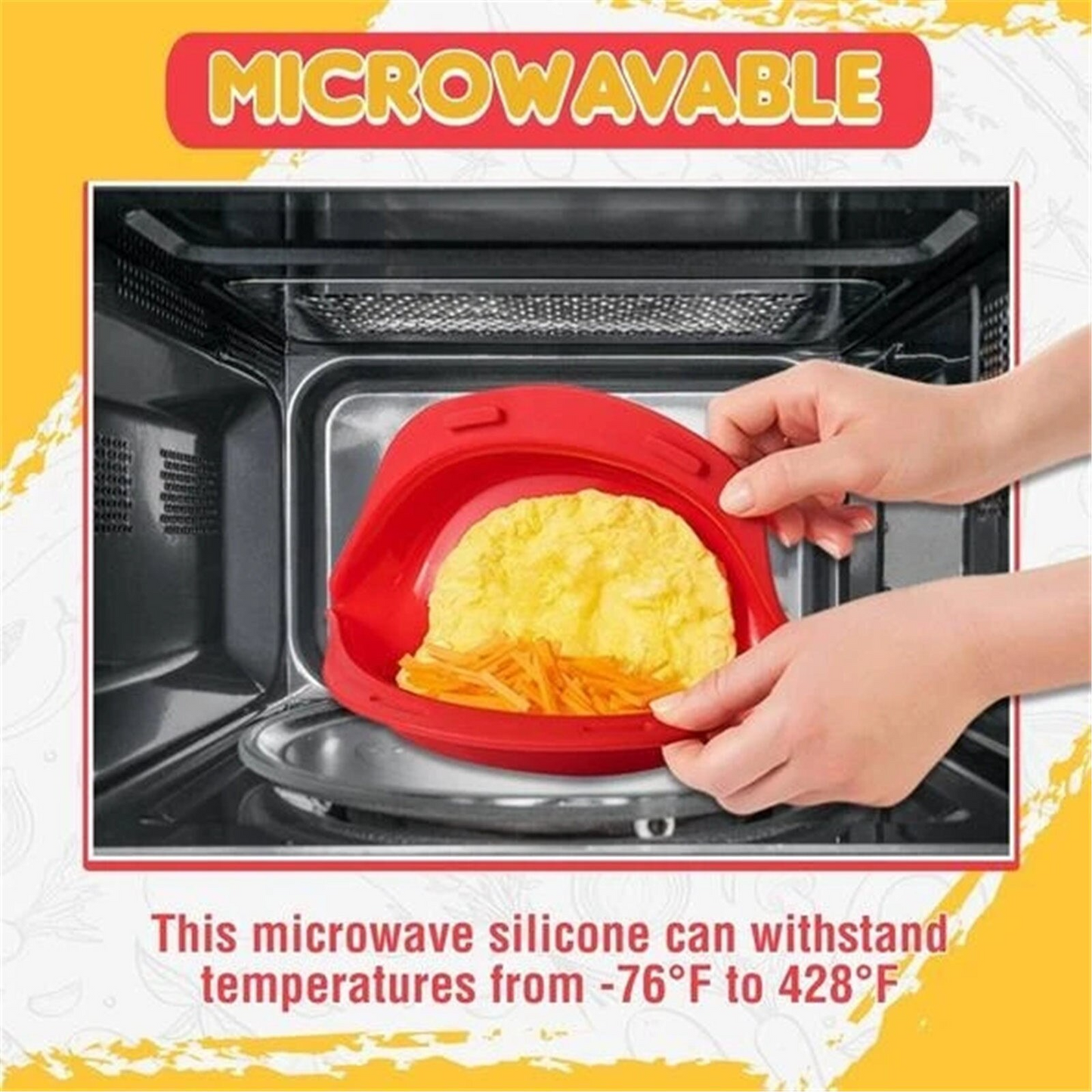 Non-stick omelettform för mikrovågsugn