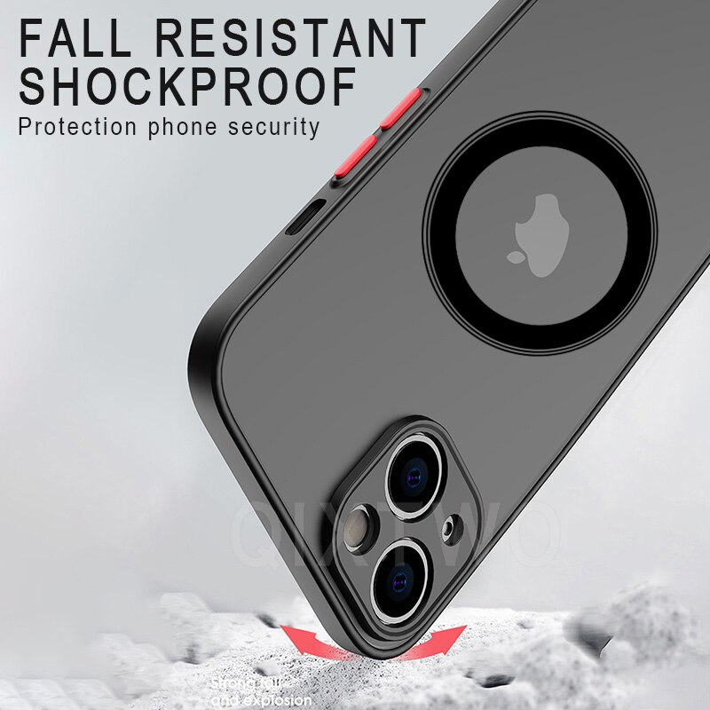 Skyddande iPhonefodral med MagSafe och militärstandard