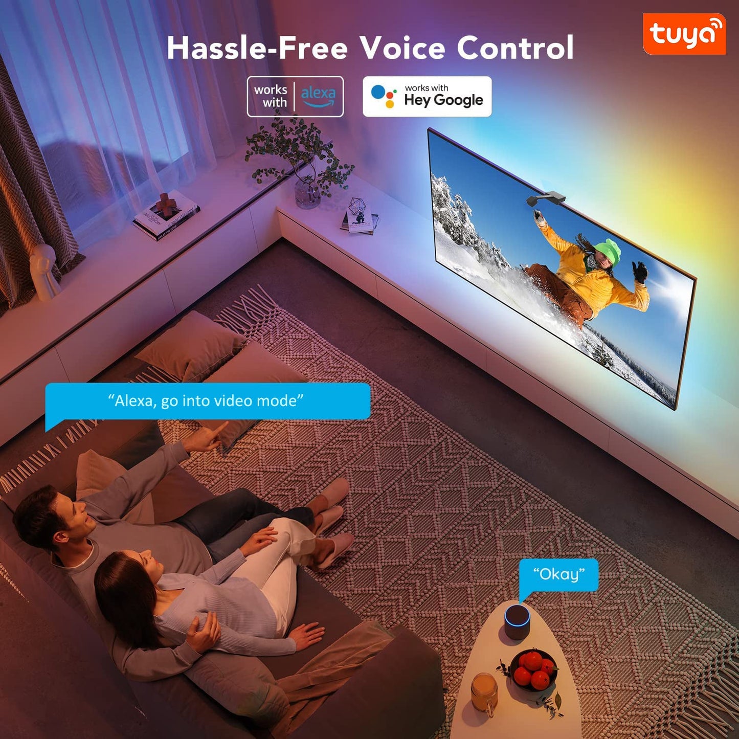 Smart LED TV-bakgrundsbelysning med färg­synkronisering i realtid för 50–65” TV