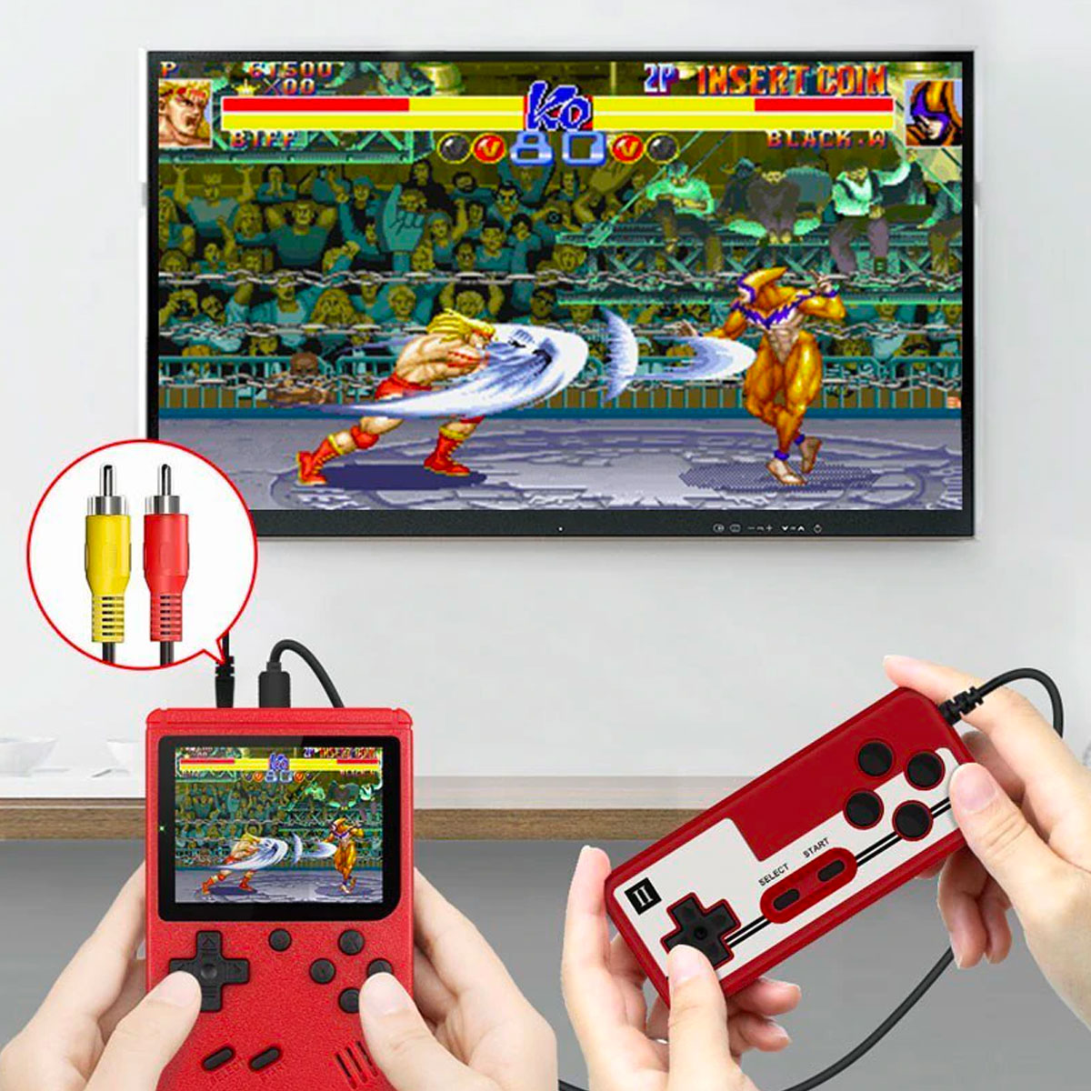 Retro Spelkonsol med 400 Klassiska Spel och TV-anslutning