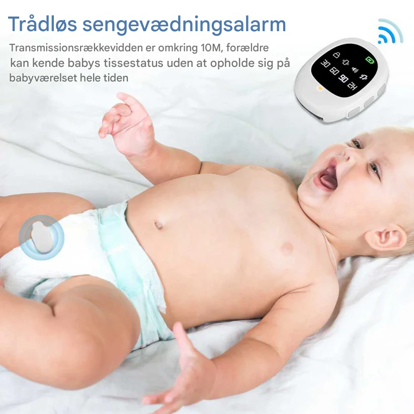 Trådløs sengevædningsalarm | Overvågningssystem med vibration og lyd