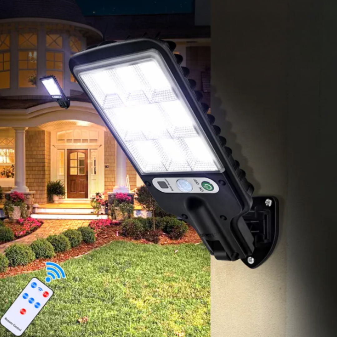 Soldriven LED-säkerhetslampa - Energibesparande & Väderbeständig