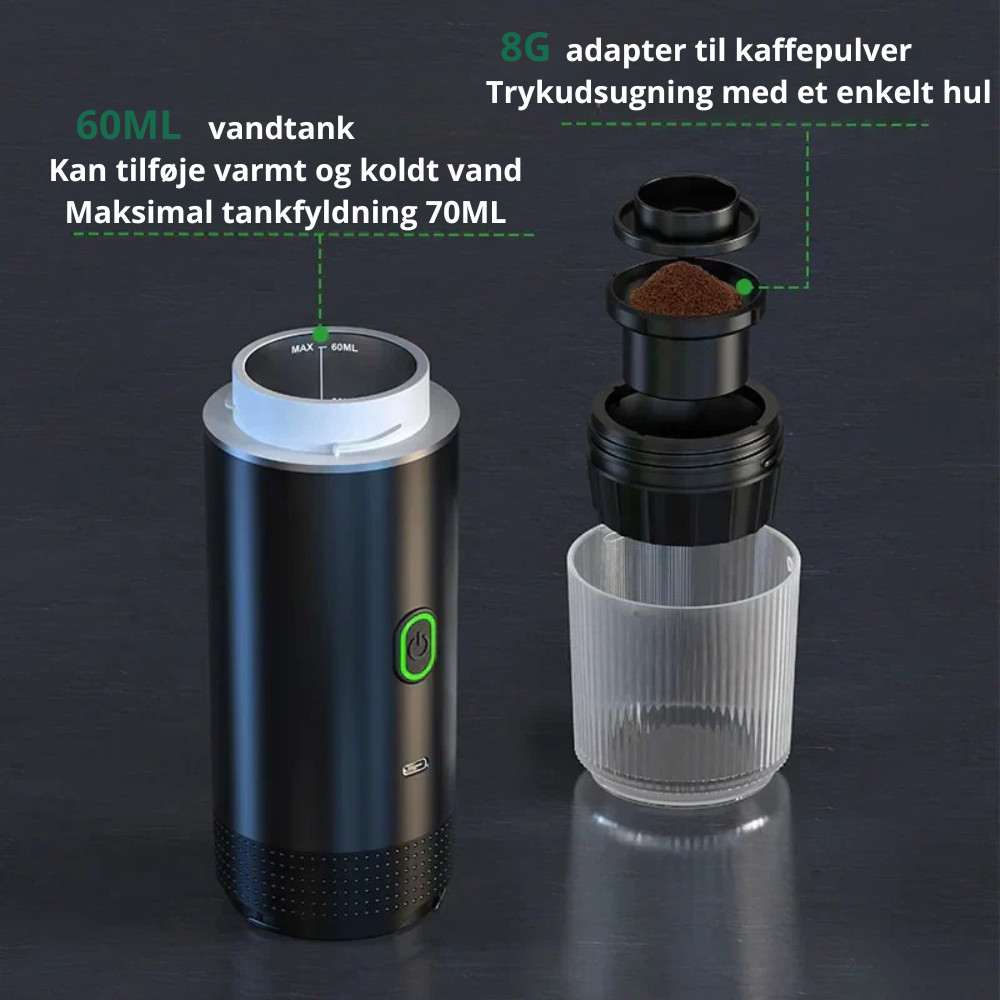 Bærbart Rejsekrus i Rustfrit Stål – Stilfuld Kaffe på Farten