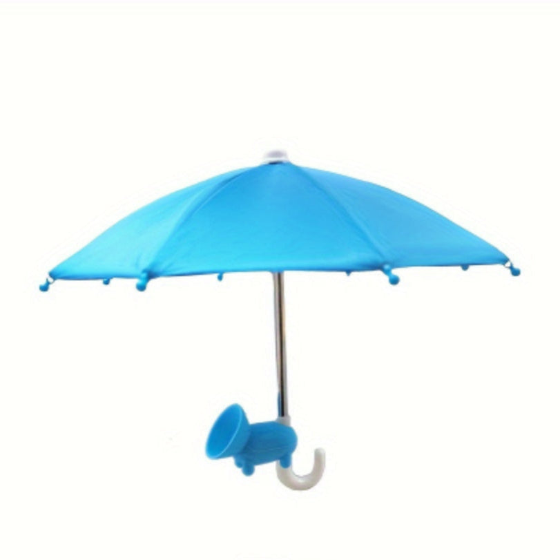 Mini parasol med sugekop – beskyt din mobil mod sol og regn på farten