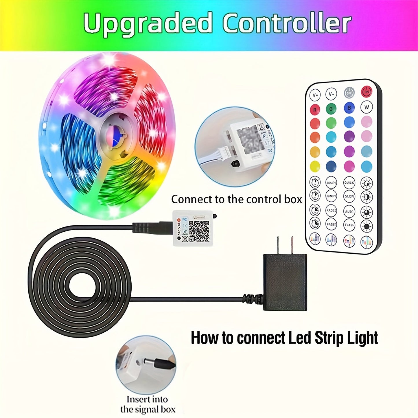Fleksible LED Lysstrips med Musik Synkronisering og Farveskift