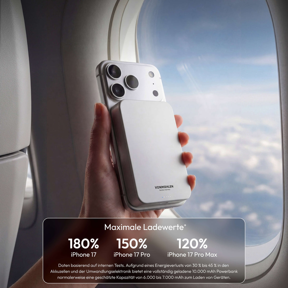 Trådlös Powerbank 10000 mAh med MagSafe, Qi2 och USB-C PD