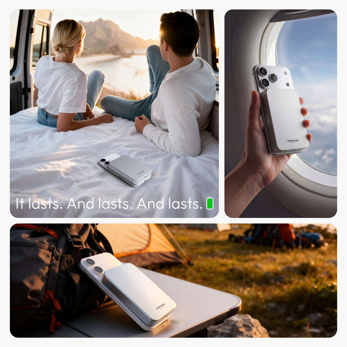 Trådlös Powerbank 10000 mAh med MagSafe, Qi2 och USB-C PD