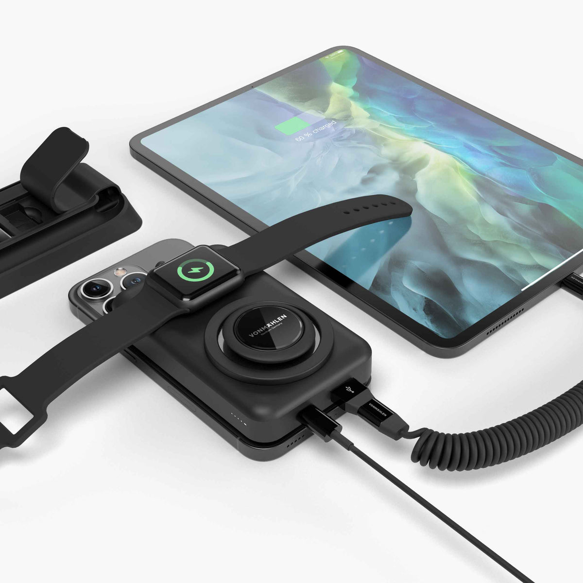 Magnetisk Powerbank 10000 mAh med USB-C och laddkabel