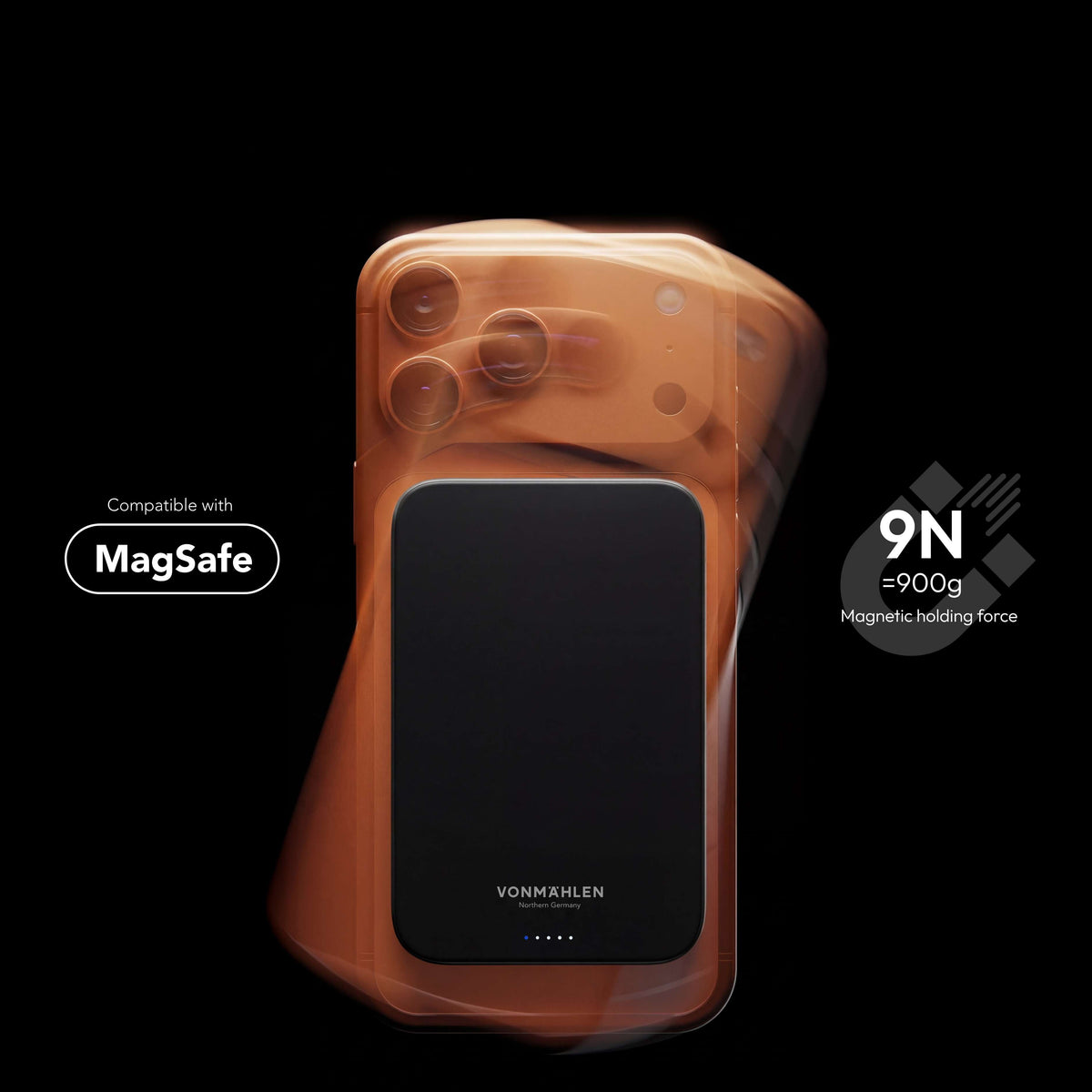 Trådlös Powerbank 10000 mAh med MagSafe, Qi2 och USB-C PD