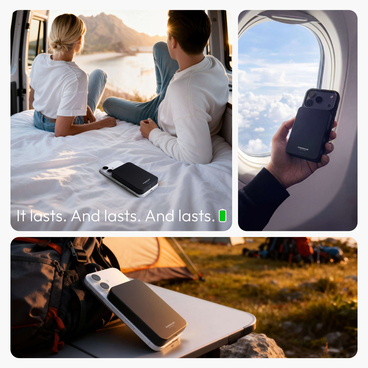 Trådlös Powerbank 10000 mAh med MagSafe, Qi2 och USB-C PD