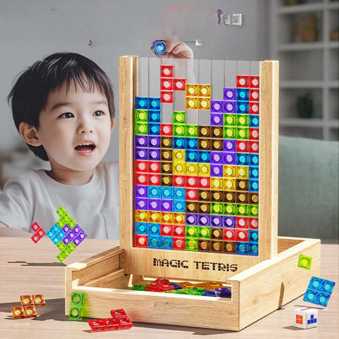 EcoBlock Tetris Brädspel – Hållbart Tetris Pussel för Familjen