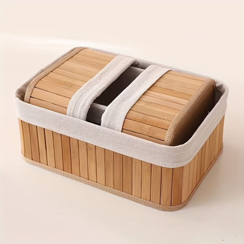 Naturlige Opbevaringskurve i Bamboopakke – Hold Dit Hjem Organiseret