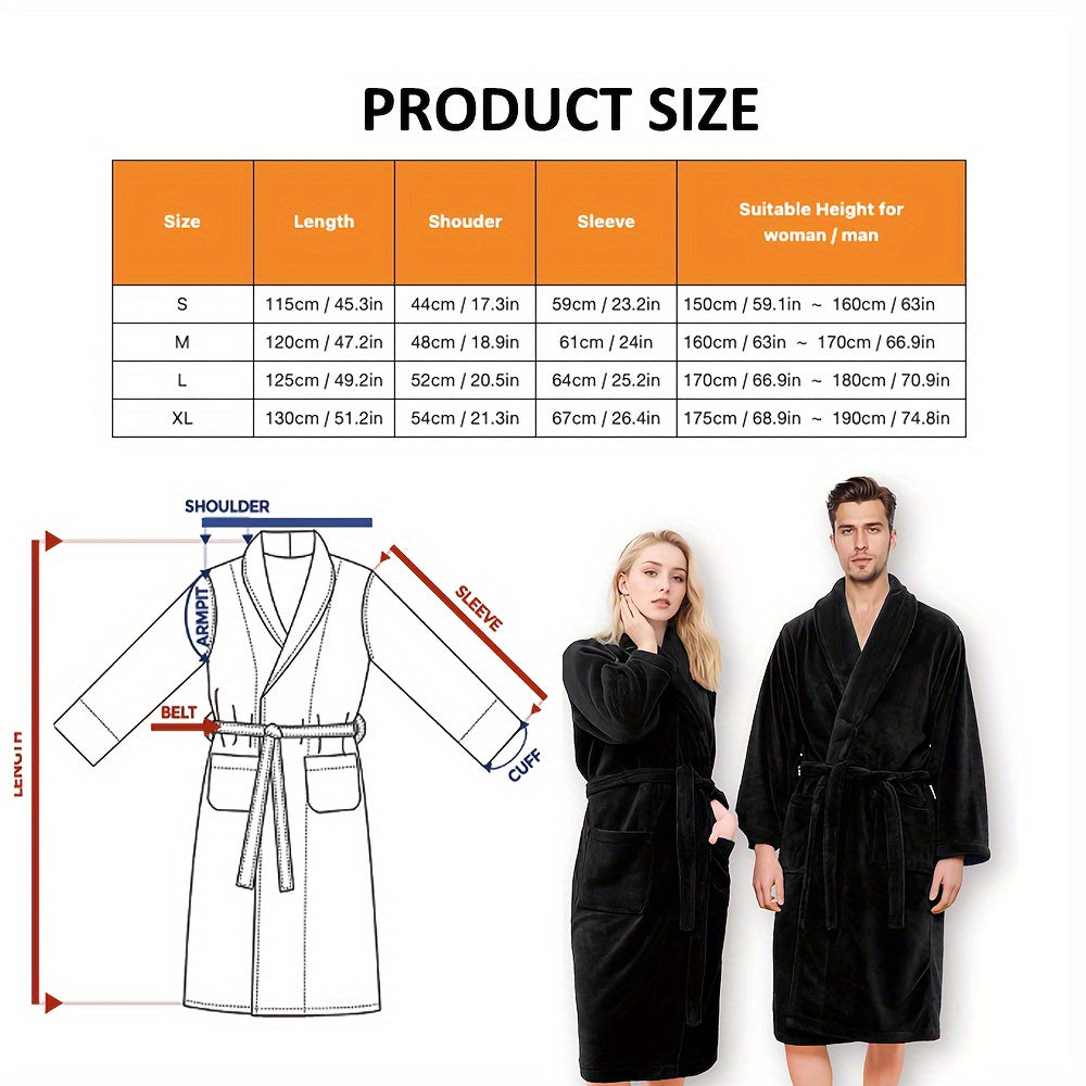 Lyxig Unisex Badrock i Mjuk Fleece – Komfort och Värme